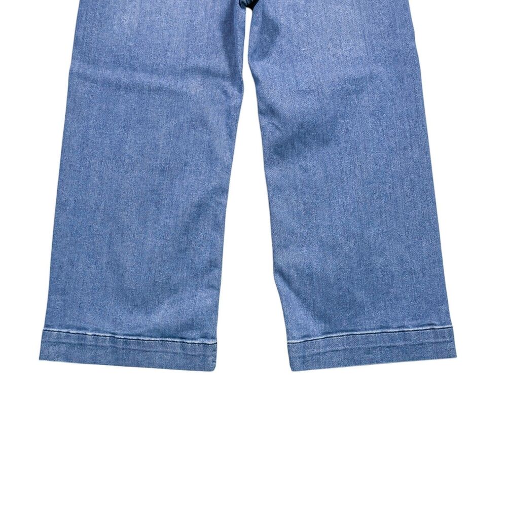 Maeve Womens 31P The Colette Cropped Wide Leg Jeans High Rise Blue Denim Casual - Picture 8 of 9